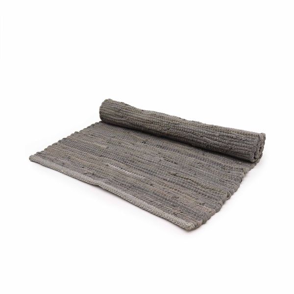 Tapete Pequeno Indiano de Algodão - 50x90cm - Carvão