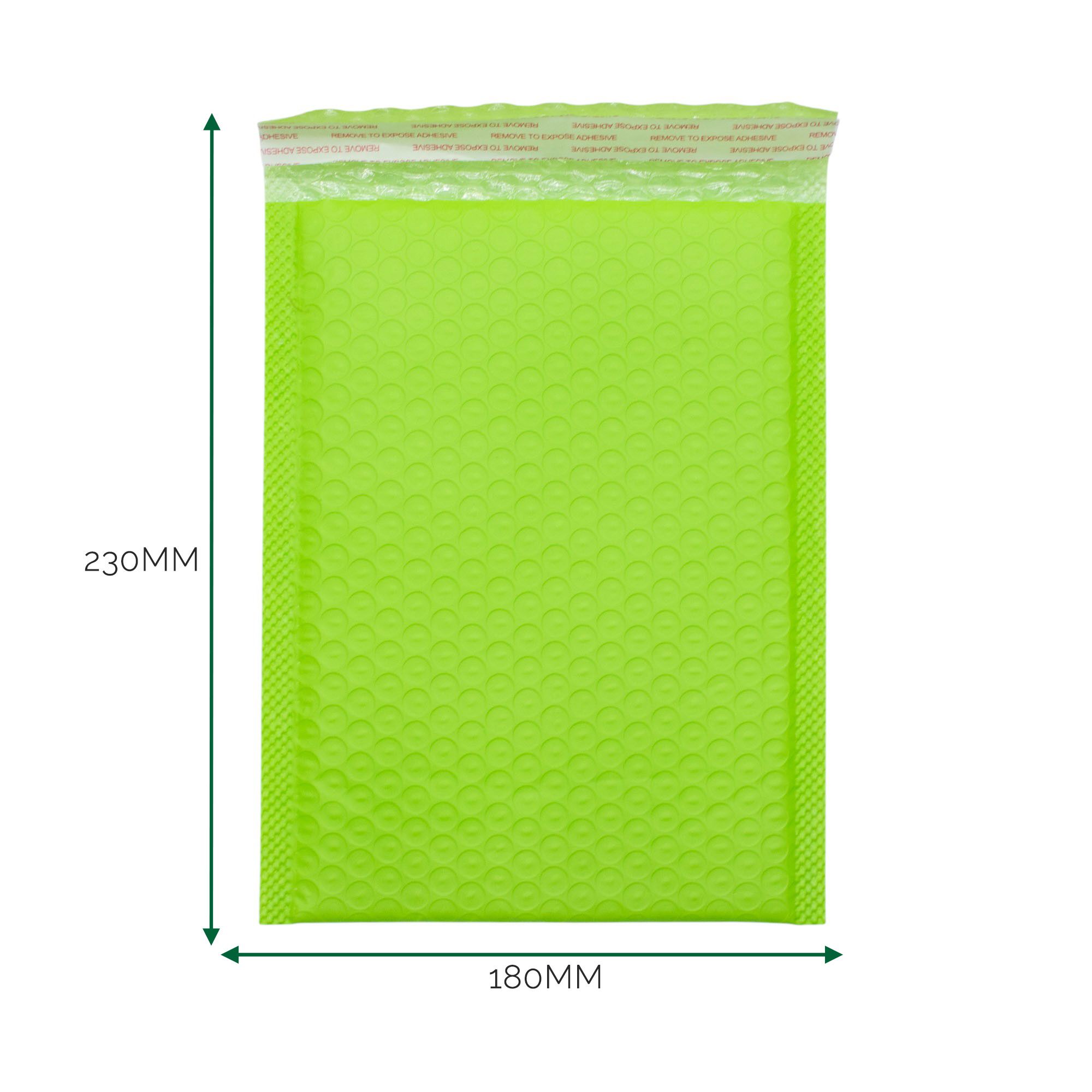 Green Poly Bubble Envelope (180x230+40mm)