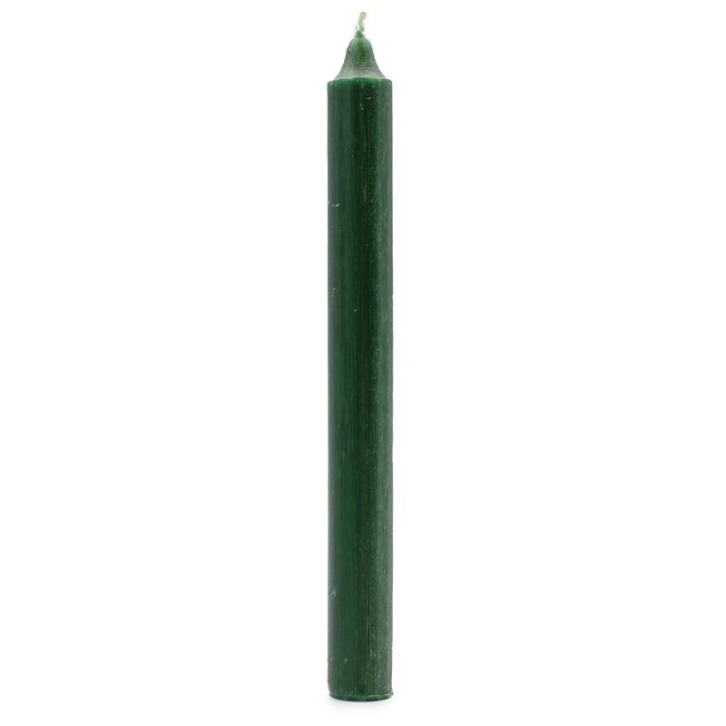 Bulk Solid Colour Dinner Candles - Rustic Holly Green - Pack of 100