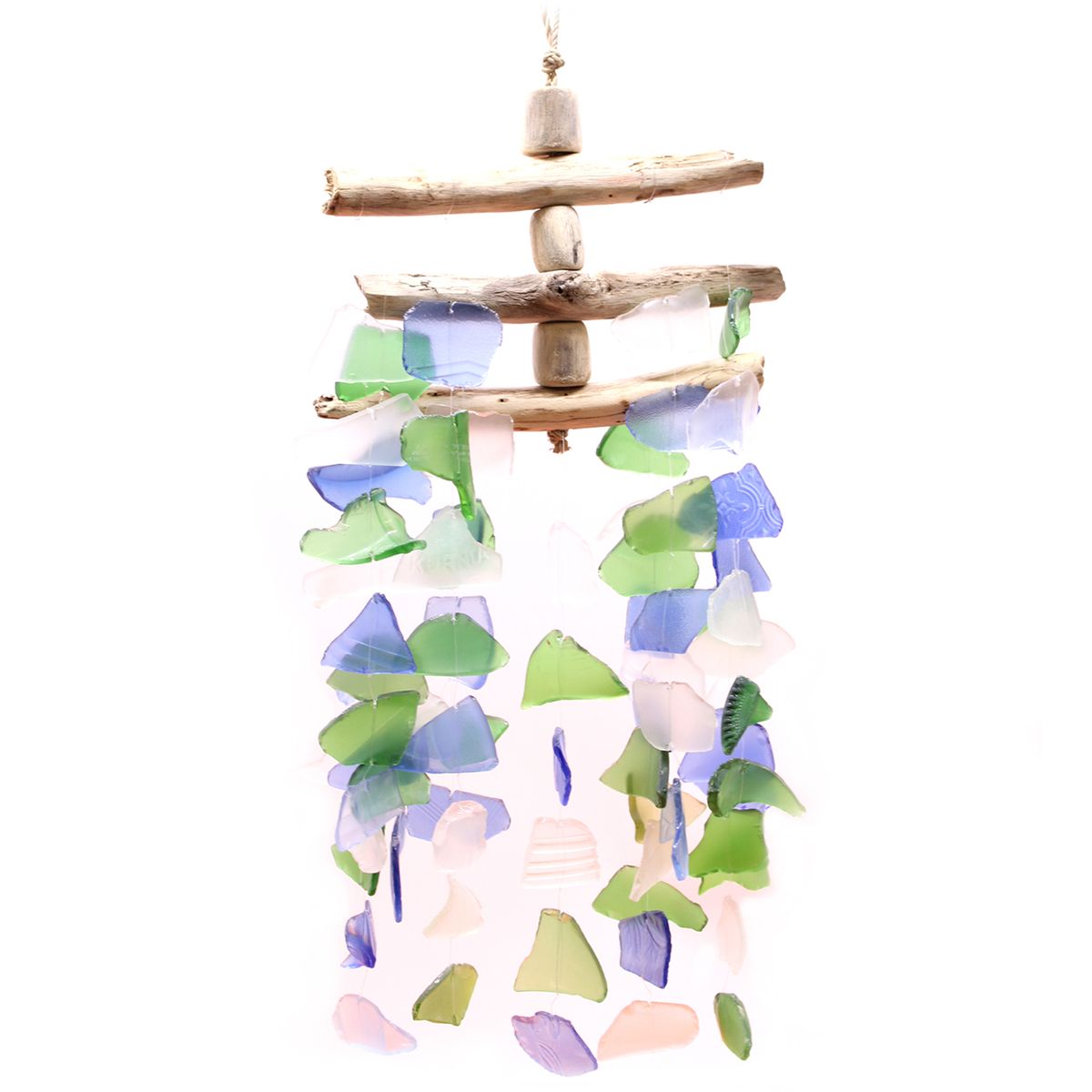 Espanta-espíritos - Três Vareta Flexível - Verde / Branco / Azul