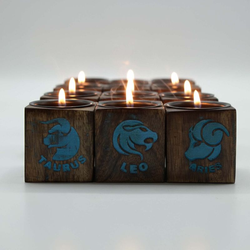 Cube Multi Purpose Holder - 5x5x5cm - Zodiac Selection