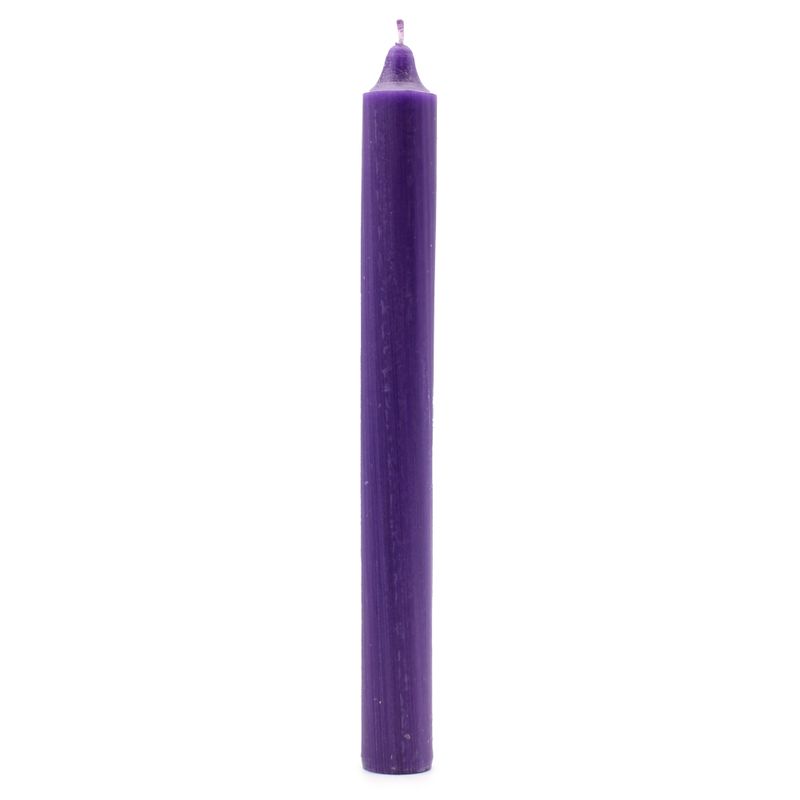 Bulk Solid Colour Dinner Candles - Rustic Purple - Pack of 100