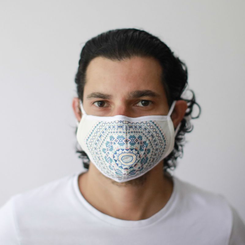 Masques Personnalisés en Tissu Adulte - Tribal Aztec