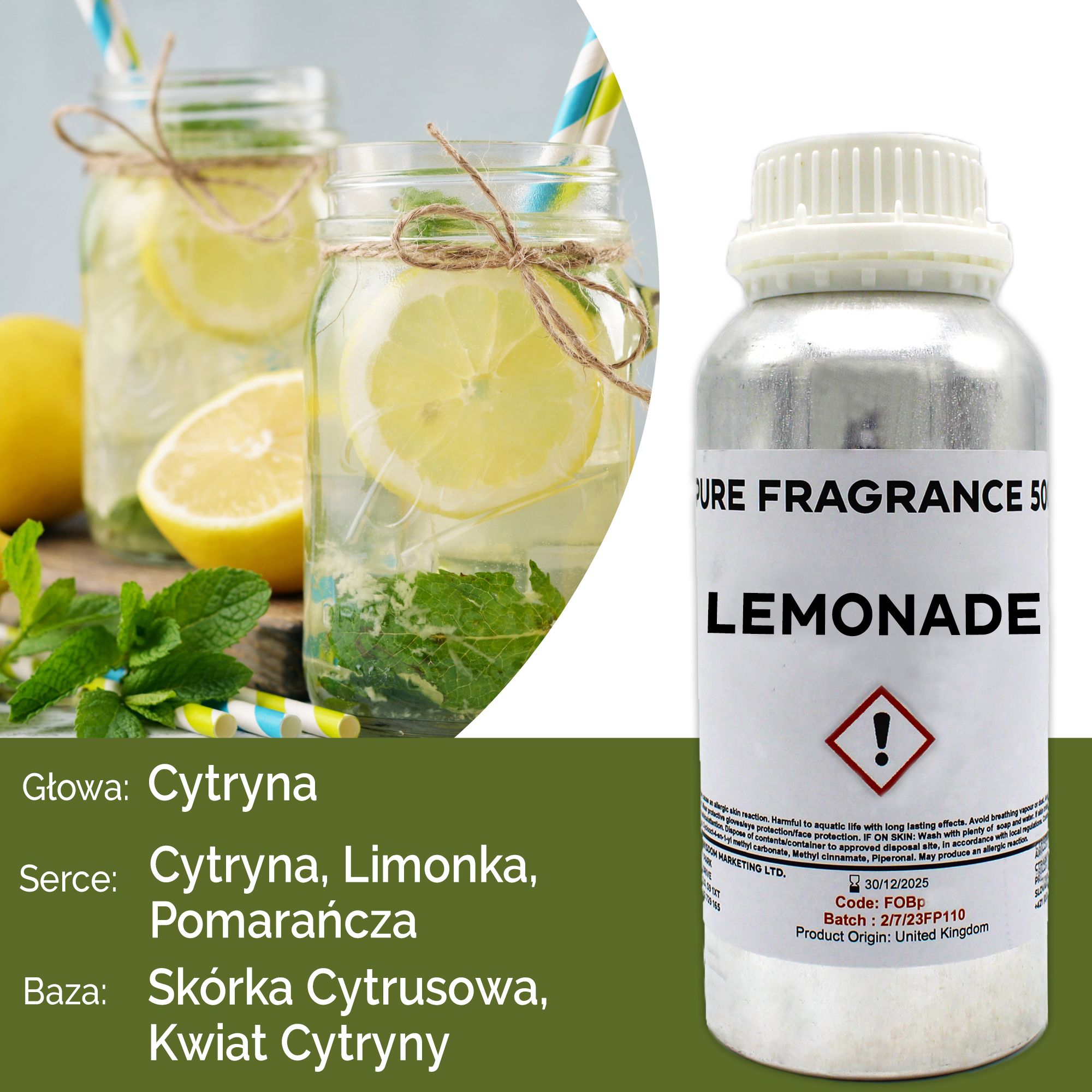 Olejek Zapachowy Czysty 500 ml - Lemoniada
