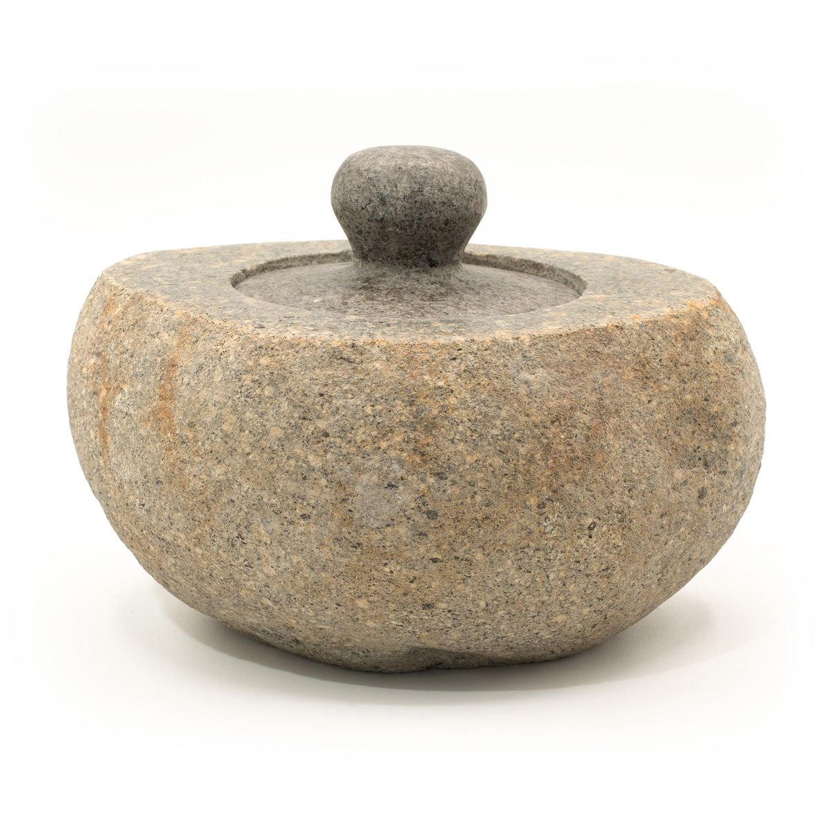 Vaso de pedra de rio natural para enraizamento - Grande (aprox. 15x12 cm)