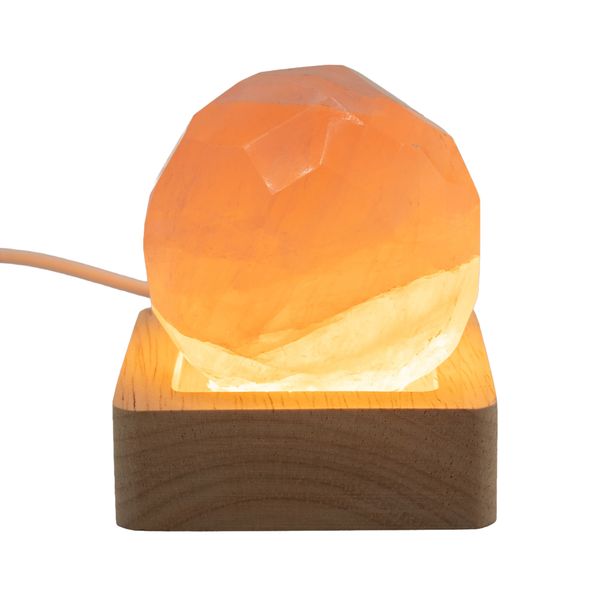 Base USB LED de Madeira Quadrada 6 cm - Frio/Quente/Luz do Dia