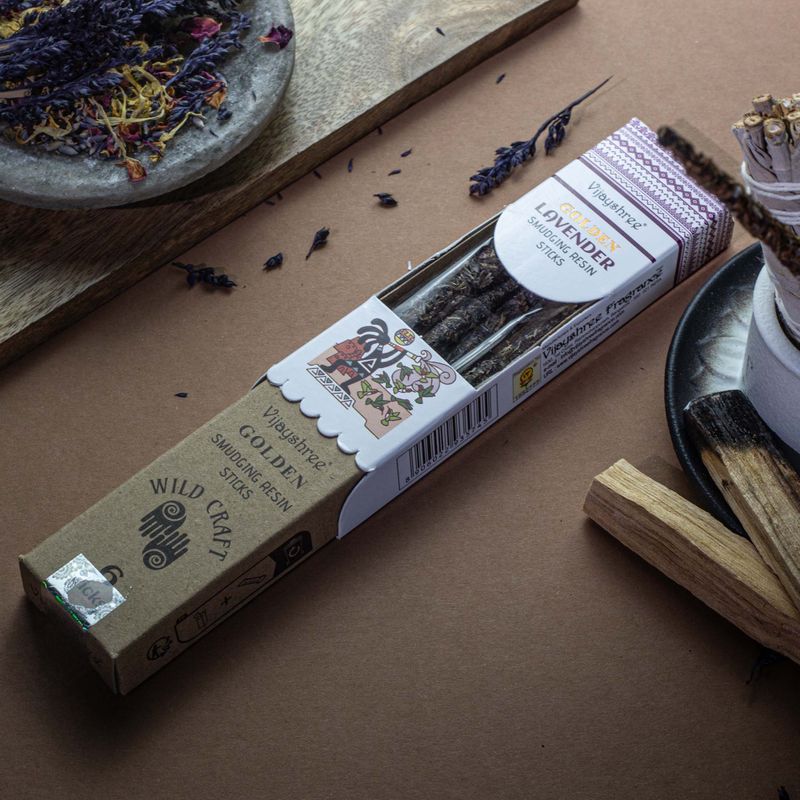 30g Golden Lavender Smudging Resin Sticks (6s)