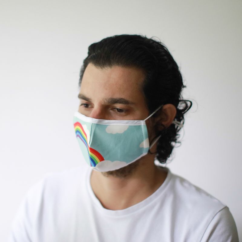 Masques Personnalisés en Tissu Adulte - Arc-En-Ciel