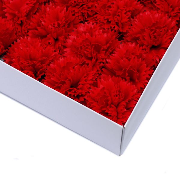 Fleurs de Savon pour Bouquet - Oeillets Rouge