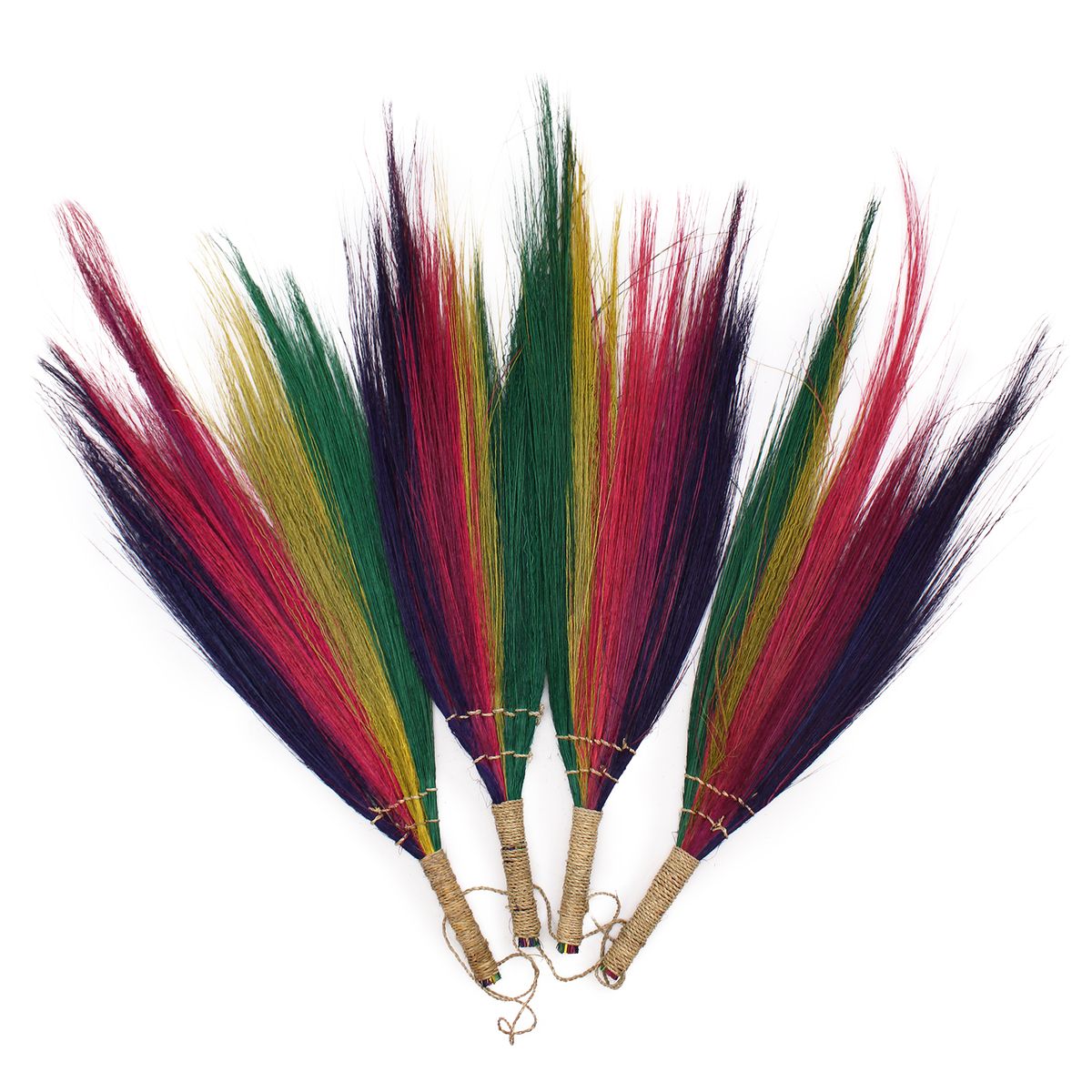 Conjunto 4 - Vassoura de Pampas - Cores do Arco-Íris