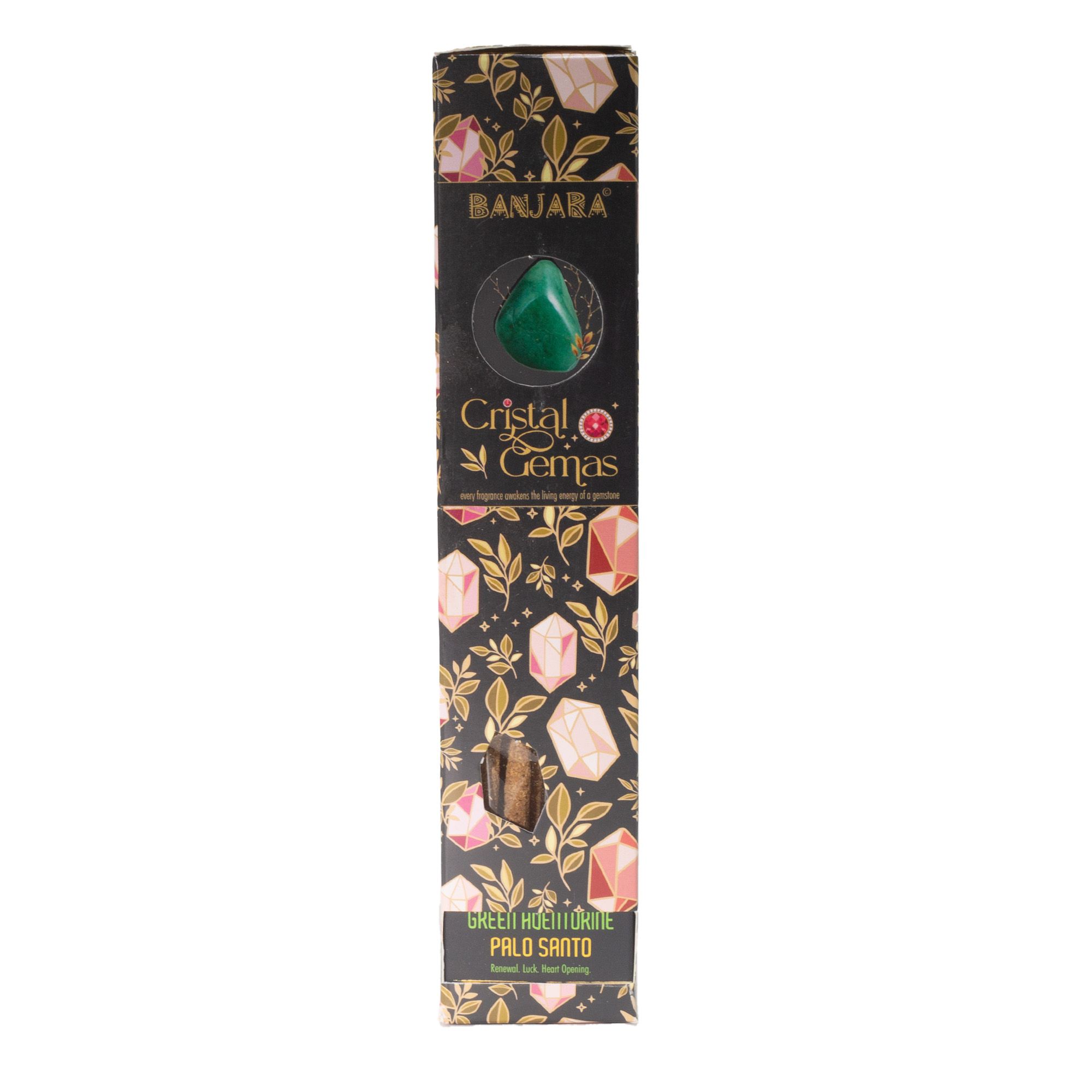 Banjara Cristal Gemas - Green Aventurine Palo Santo