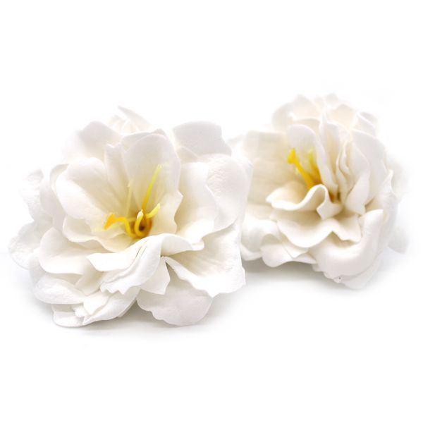 Petite Camélia de Savon pour Bouquet - Blanche