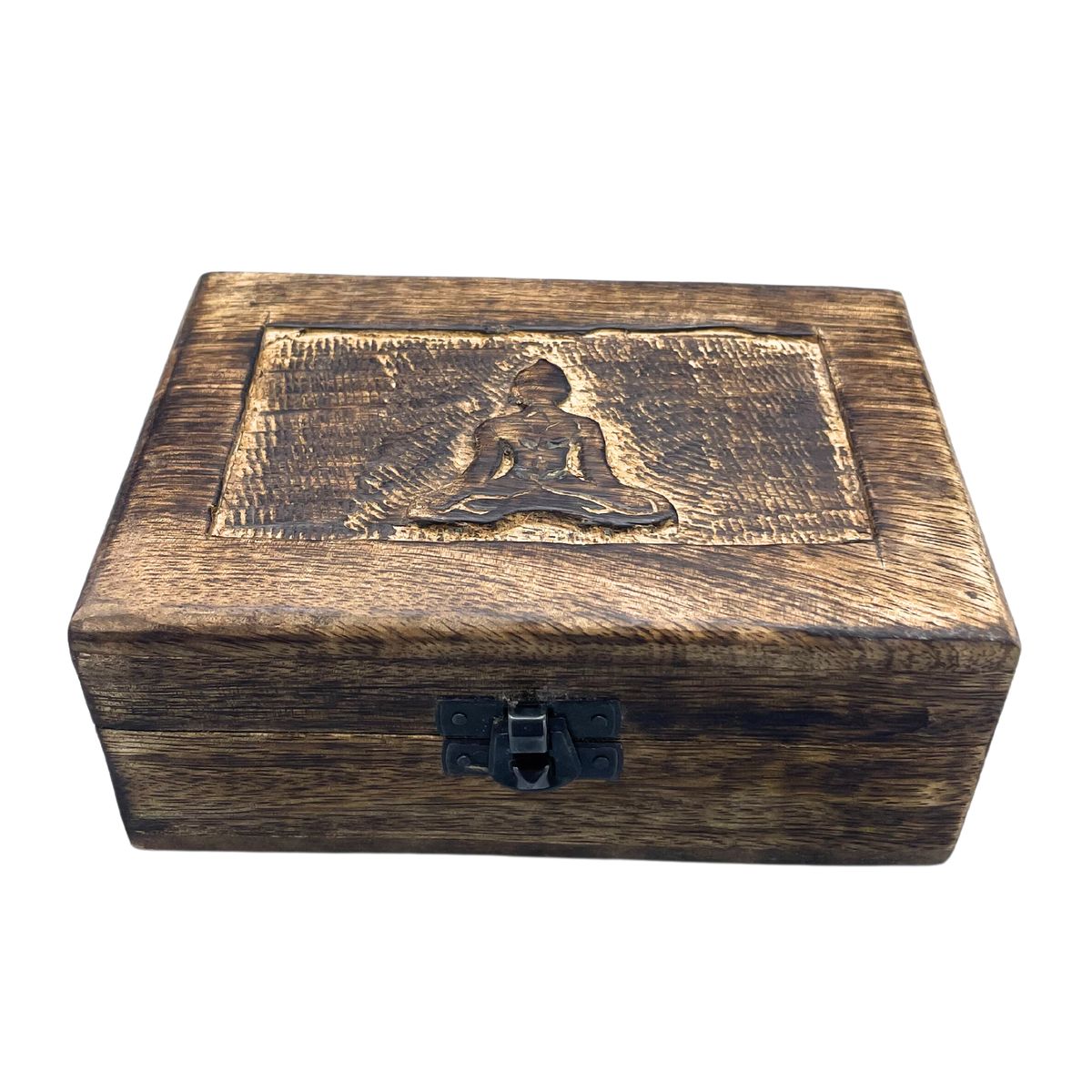 Caixa de Recordações Média em Madeira 15x10x6cm - Buda