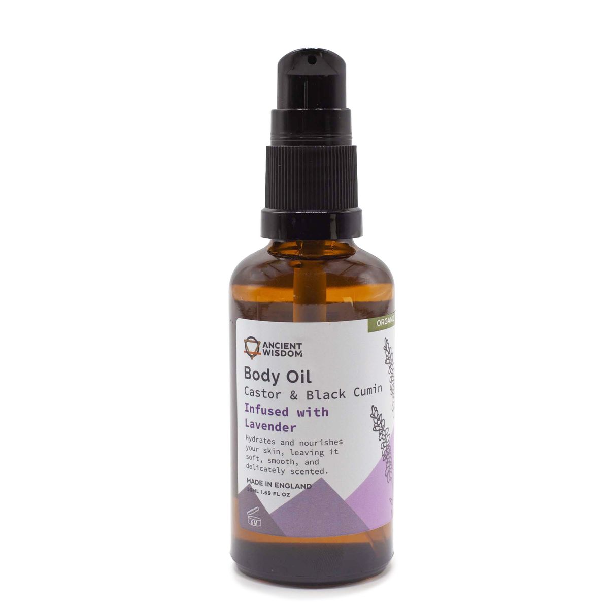 Óleo Corporal Orgânico 50 ml - Lavanda
