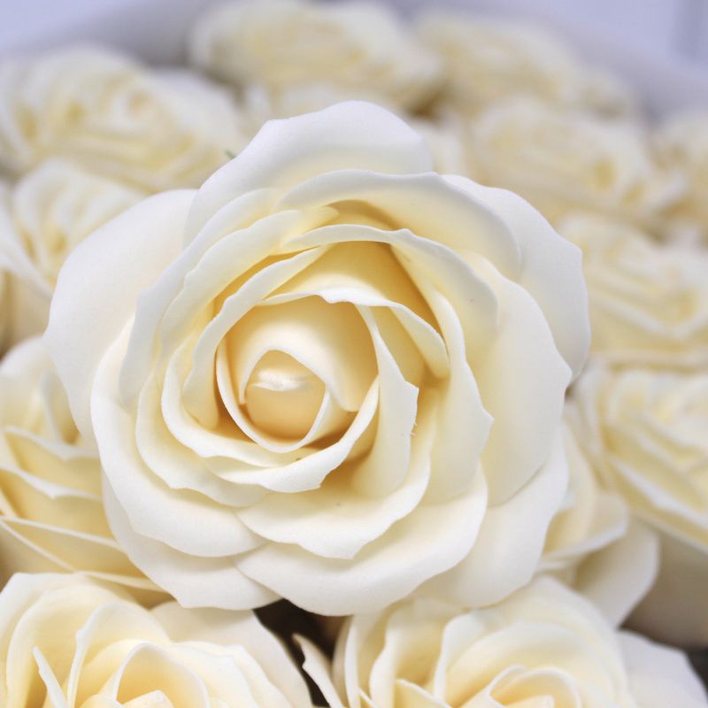 Roses de Savon  pour Bouquet- Larges Ivoire