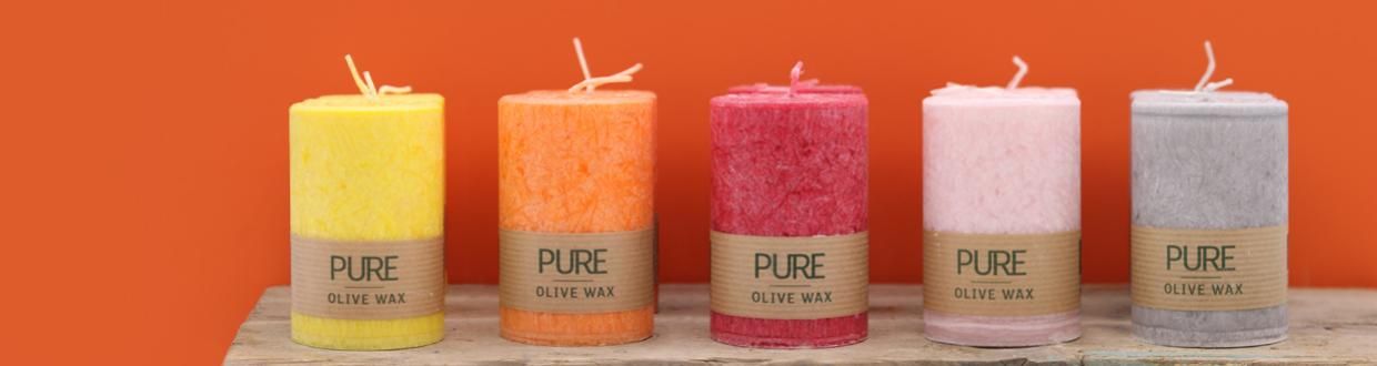 Pure Olive Wax Candles