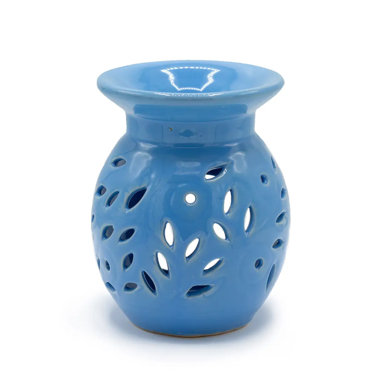 Floral Oil Burner - Blue — Incense Burners · GlowDuty apothecary