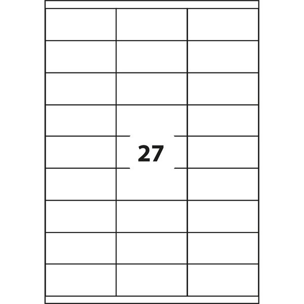 Ispiši etiketu 63,5x29,6 bijele /27 et./pakiranje od 100 listova