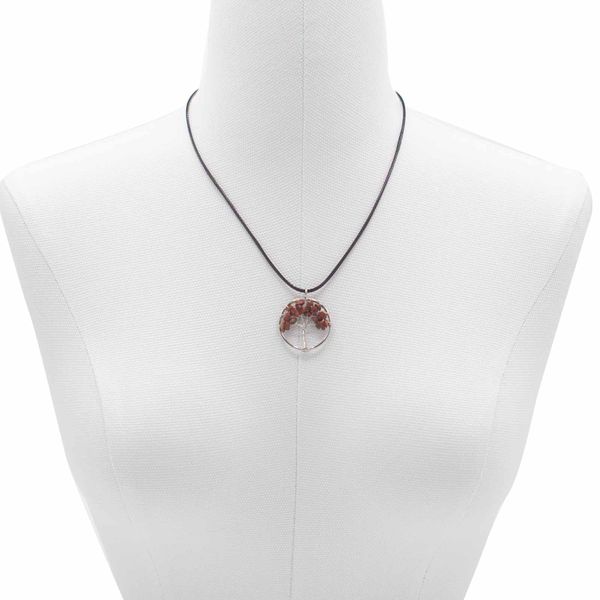 Tree of Life Pendant - Red Jasper