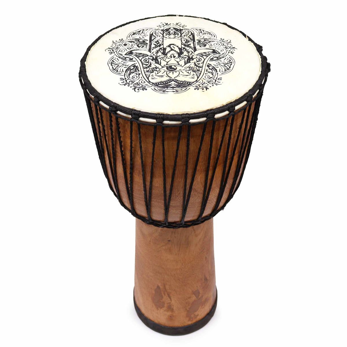 Tambor Djembe feito à mão com tampa larga - 50 cm