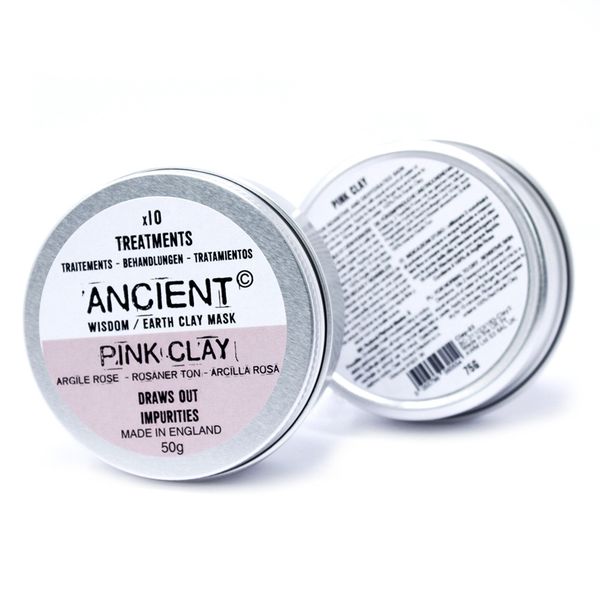Masques pour visage en argile rose pastel 50g