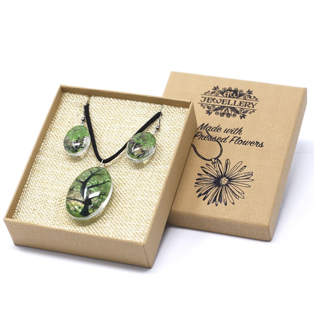 Flores Presas - Árvore da Vida - Verde