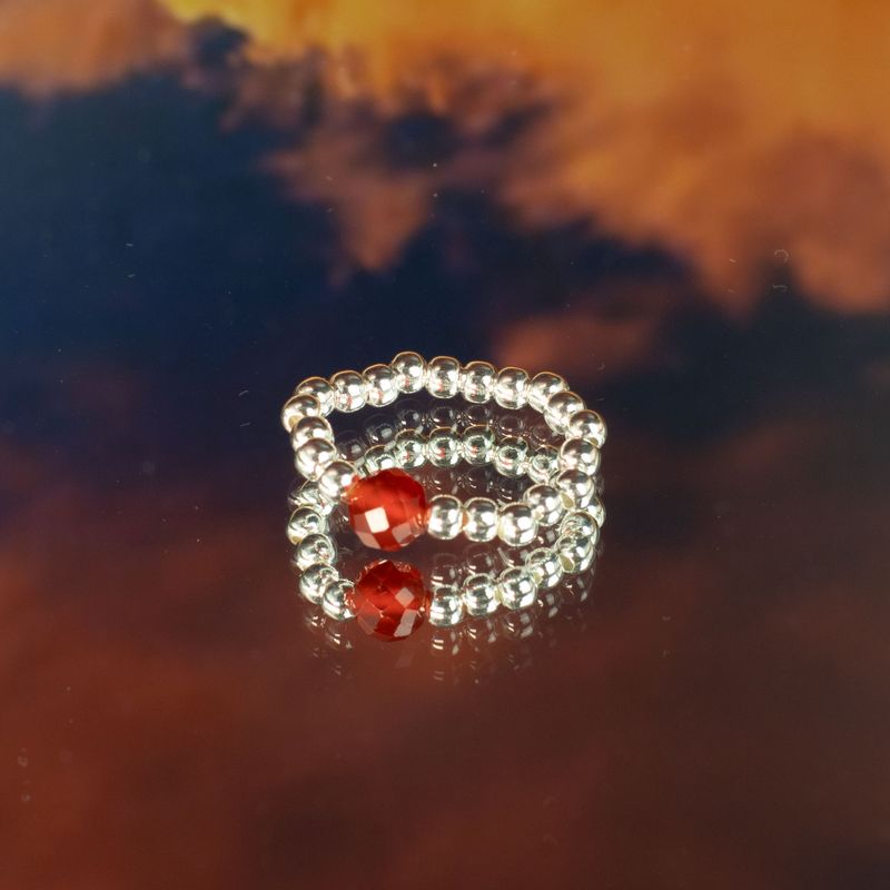 Ring Sets Nymph Spirit Gemstone - Blood Moon
