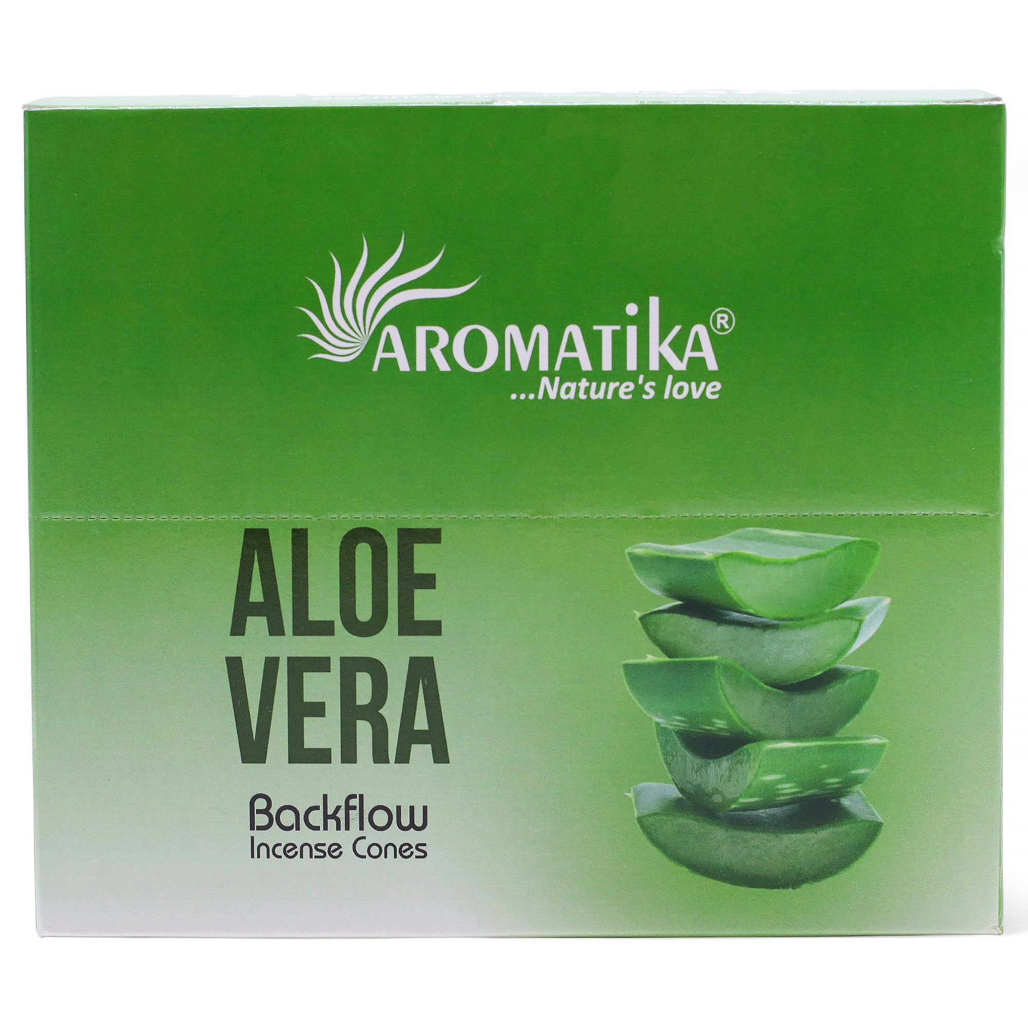 Aromatika Masala Tillbakaflöde Rökelsekoner - Aloe Vera