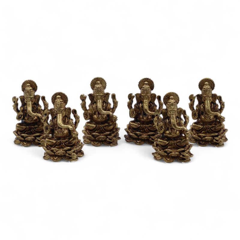 Brass Miniature Gods - Ganesha (22gms)  - 37mm