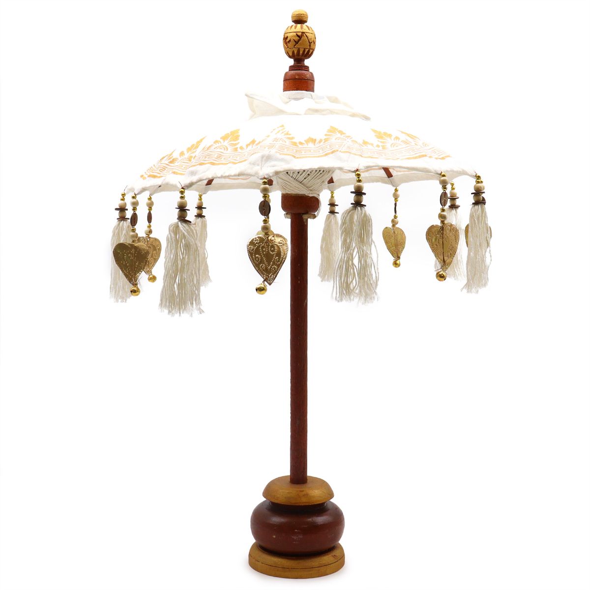 Guarda-sol Bali Decoração de Interior - Lona - Decoração Dourada - 40 cm