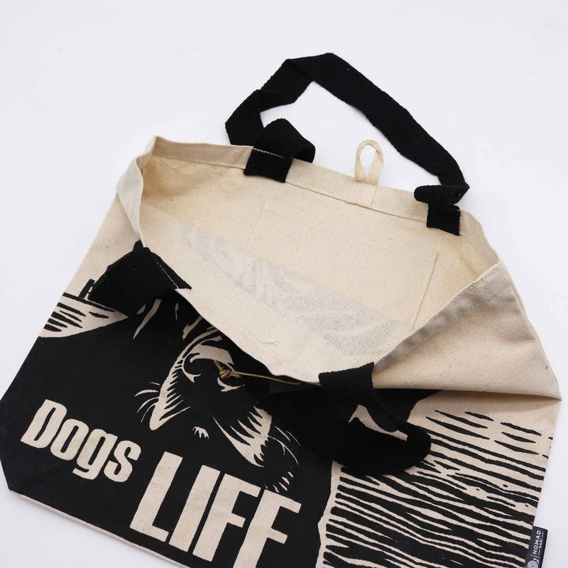 Iconic Classic Tote Bag - It's a Dogs Life - White 10oz (36x43x10cm)