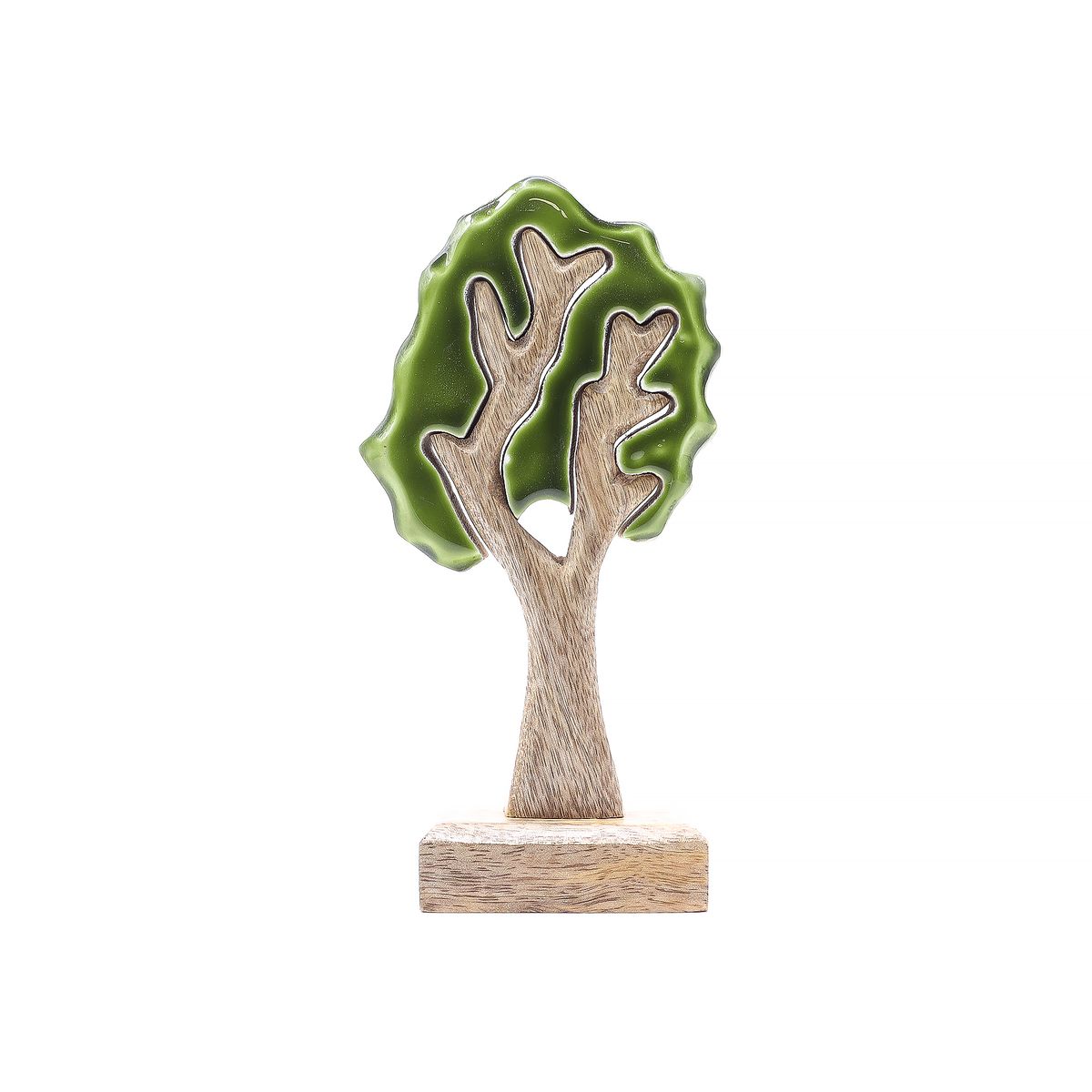 Perdido na floresta - Decoração em madeira 3D duma única árvore - 20x10 cm