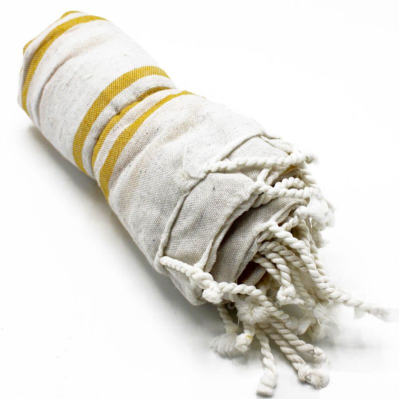 Serviette de Hammam Spa - Jaune Lever de Soleil - 90x170cm