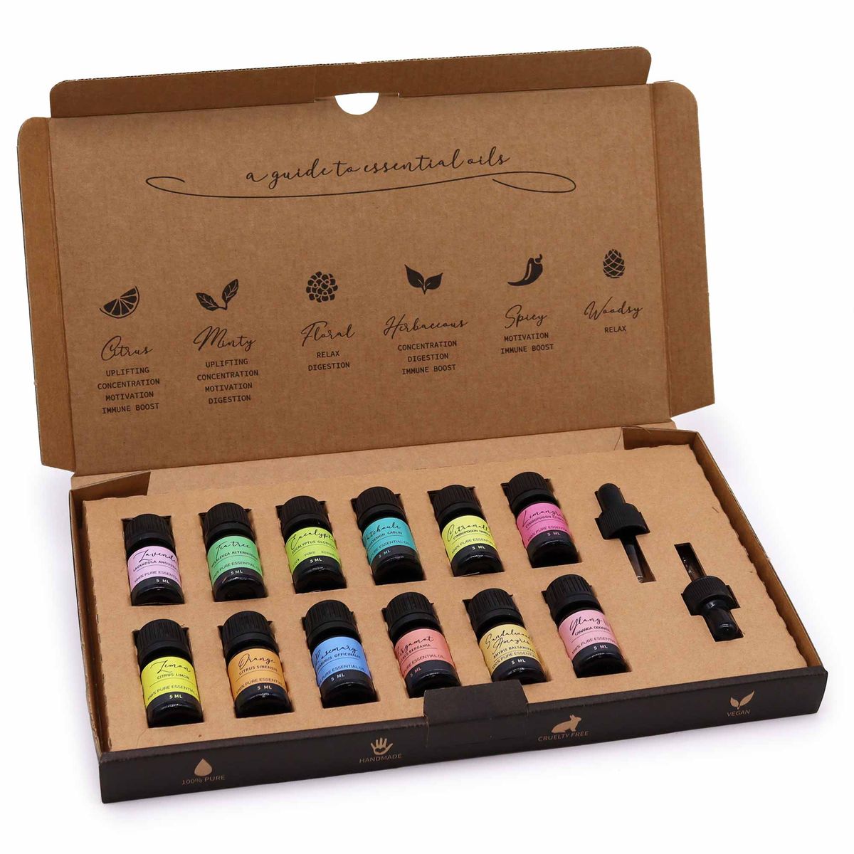 Conjunto de Óleos Essenciais de Aromaterapia - Os 12 Melhores