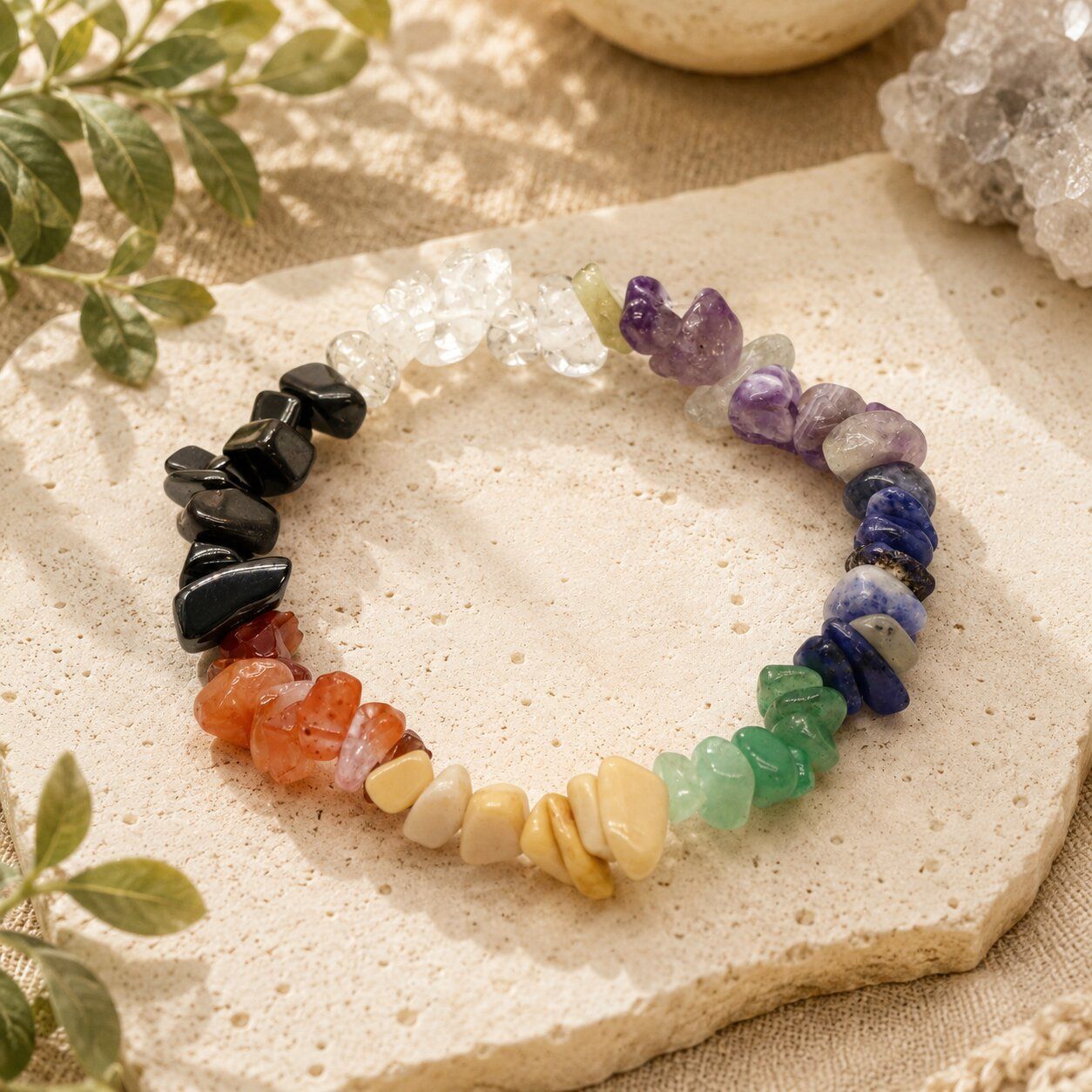 Wholesale Chip Stone Bracelets — Genuine Gemstone Crystal Bracelets for Retailers