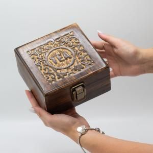 Cajas para el té de Madera de Mango