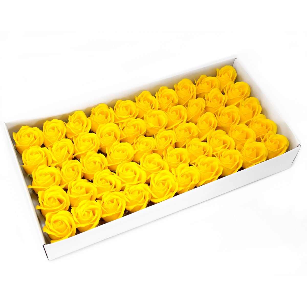 Flor decorativa para artesanato, tamanho médio - amarela