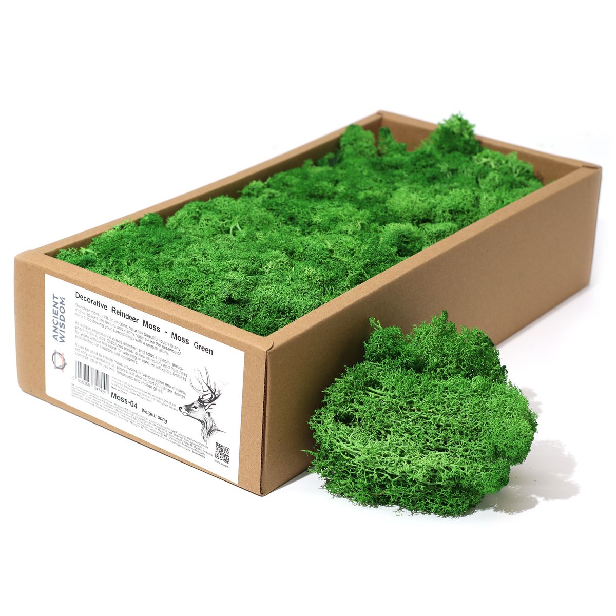 1x Musgo decorativo - Verde - (aprox. 500 g)