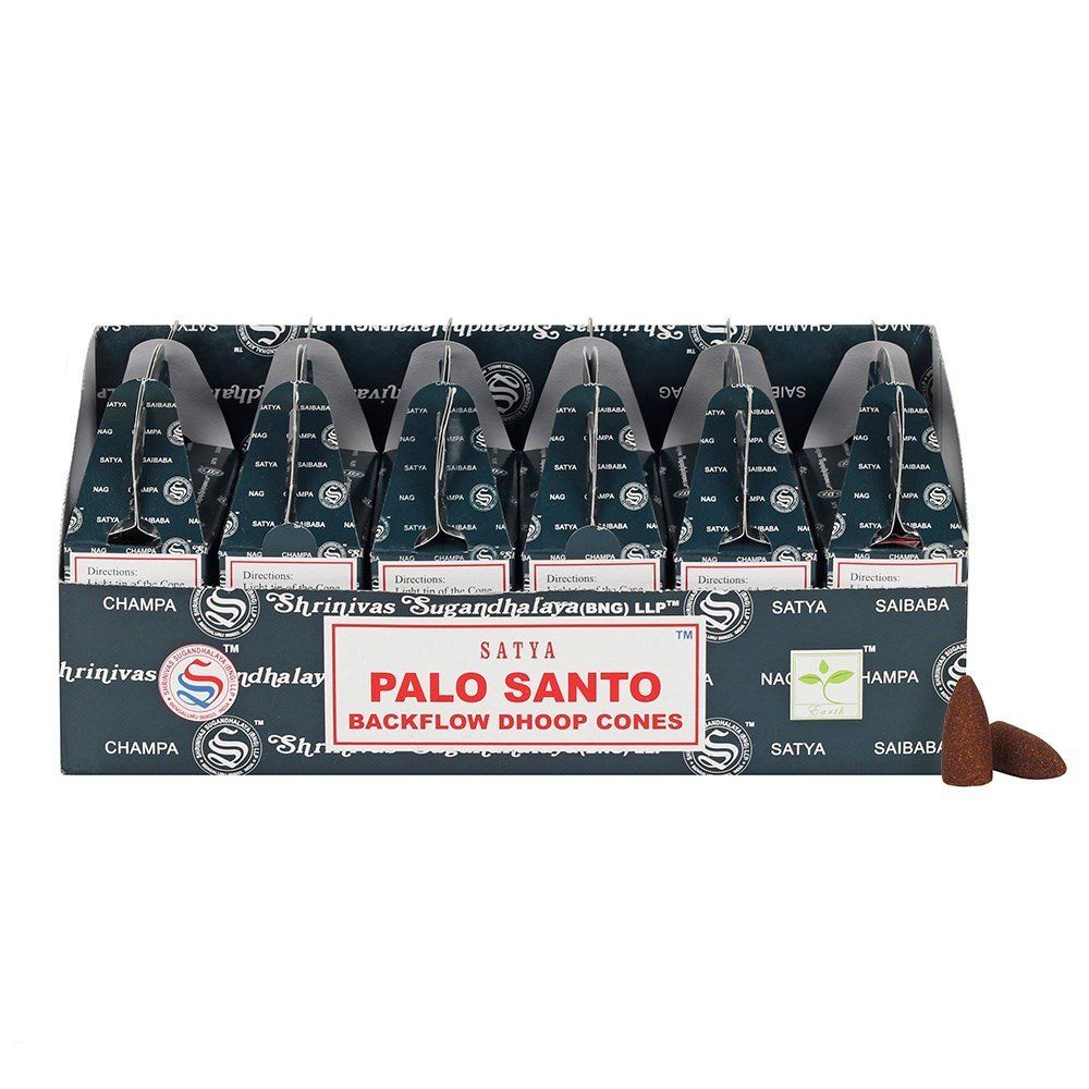 Cones Dhoop de refluxo Satya - Pau santo (24 unidades)