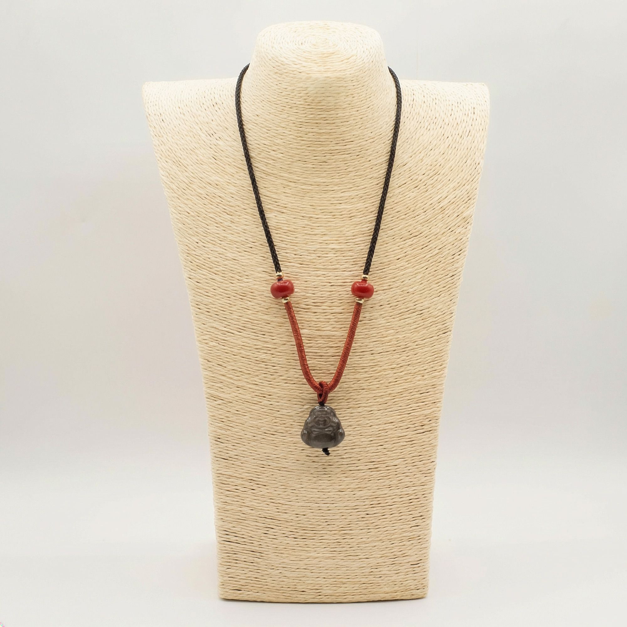 Cool Gemstone Pendants - Sliver Obsidian Buddha