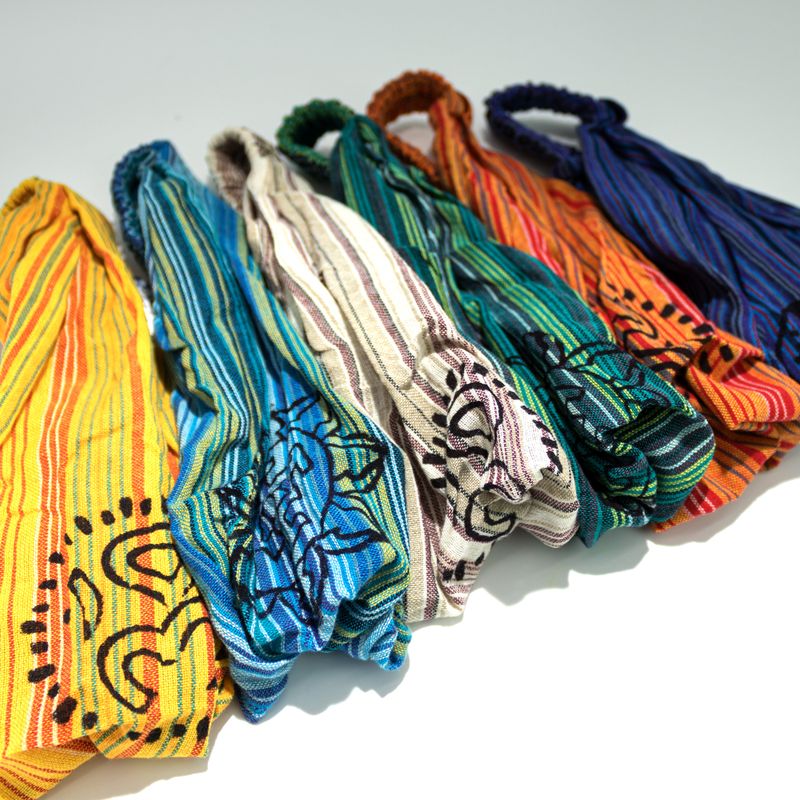 Nomad Sari - Hippy Headband - Blockprint Assorted Designs - (56x25cm) Free size