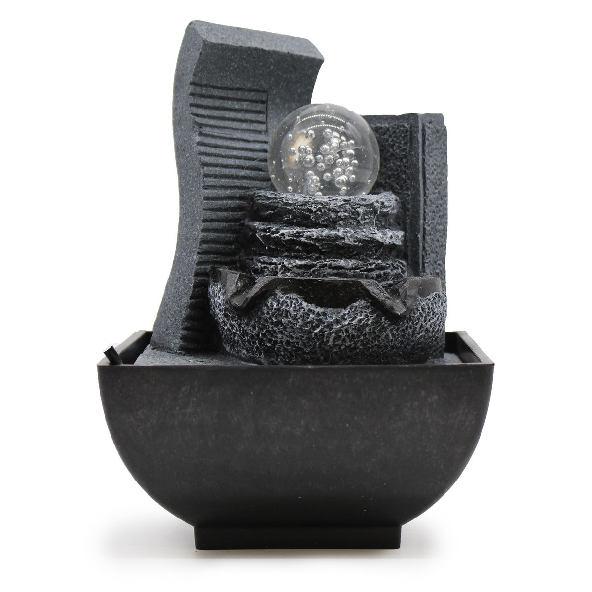Fonte de mesa - 18 cm - Formação rochosa em cascata
