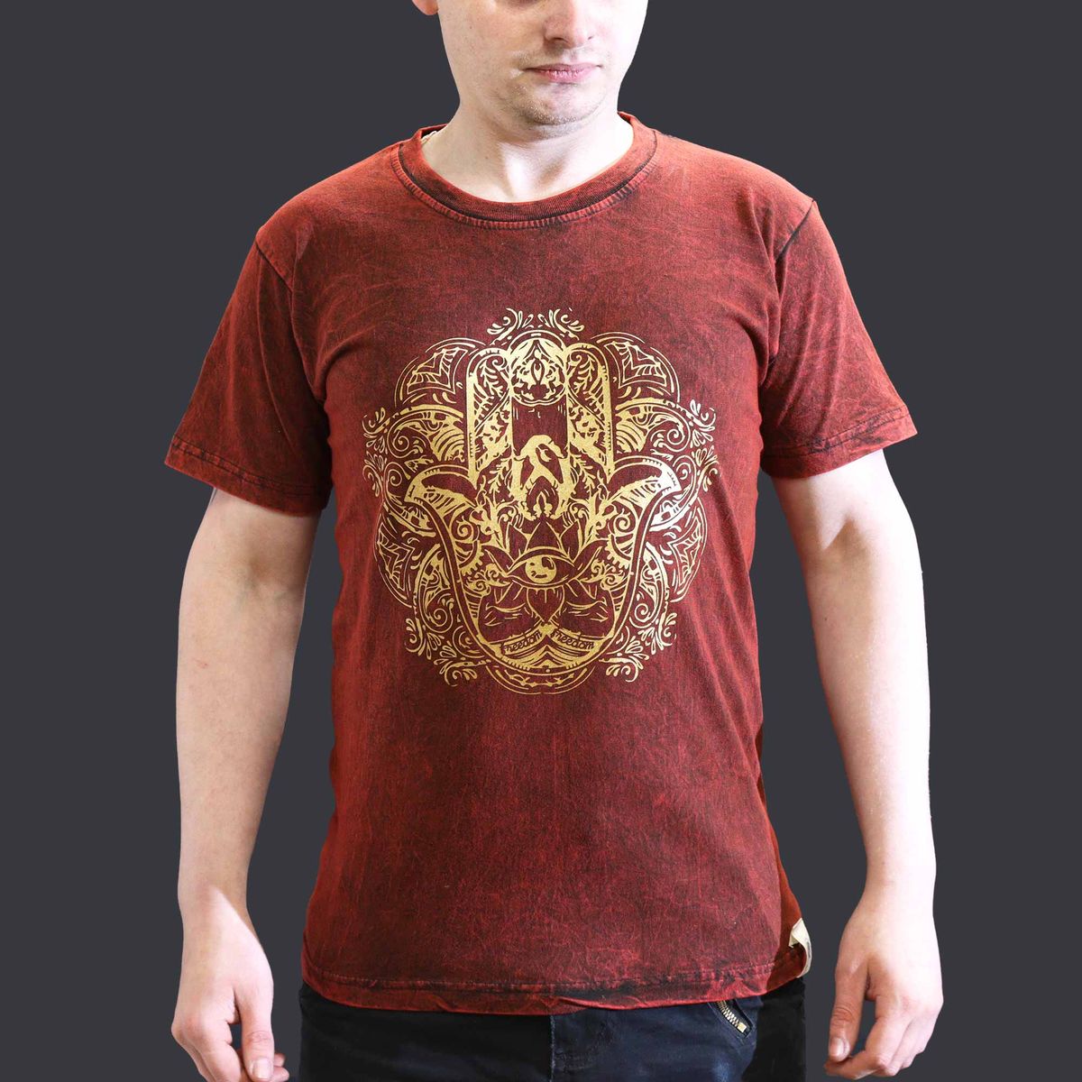 Camiseta Nomad Sari Tamanho Pequeno - Hamsa - Marrom