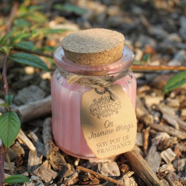 Bougies en pot à la cire de soja - Sur des Ailes de Jasmin