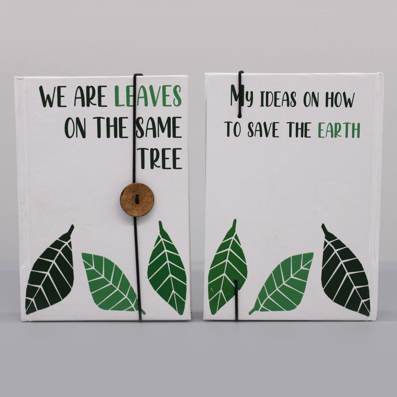 Small Notebook with strap - Leaves on the same tree
