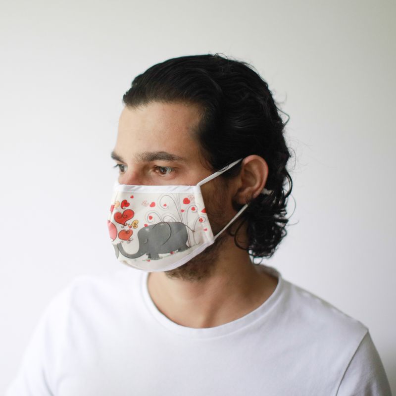 Masques Personnalisés en Tissu Adulte - Éléphants