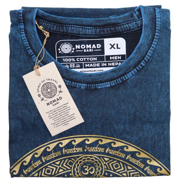 T-shirt Délavé - Chakra - Bleu (XLarge)