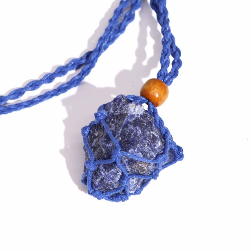 Collier à cordon pour pierre précieuse 45 cm/18 pouces - Bleu marine