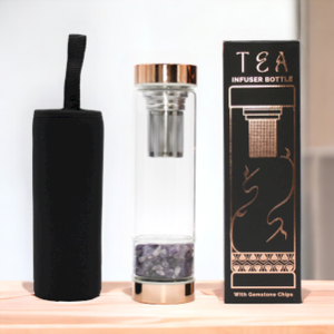 Crystal Glass Tea Infuser Bottle