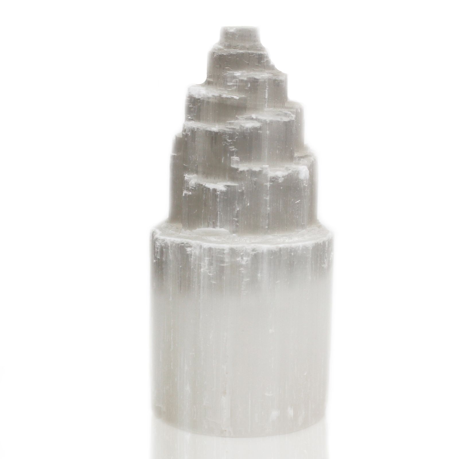Natural Selenite Tower Lamp - 20 cm (UK)